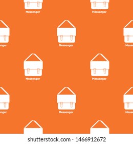 Messenger bag pattern vector orange for any web design best
