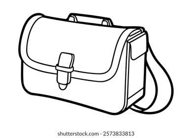 A messenger bag, perfect for work and study vector illustration