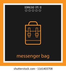 messenger bag vector icon