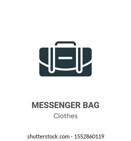 Messenger bag vector icon on white background. Flat vector messenger bag icon symbol sign from modern clothes collection for mobile concept and web apps design.