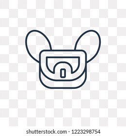 Messenger Bag vector outline icon isolated on transparent background, high quality linear Messenger Bag transparency concept can be used web and mobile