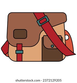 messenger bag work vector illustration