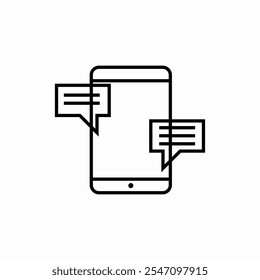 mensagem de comunicação do messenger ícone de bate-papo sinal de vetor