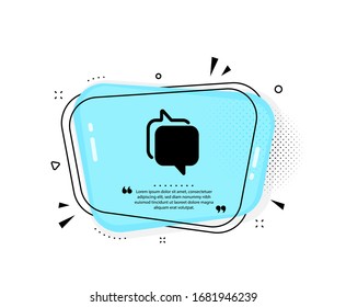 Messenger icon. Quote speech bubble. Speech bubble sign. Chat message symbol. Quotation marks. Classic messenger icon. Vector