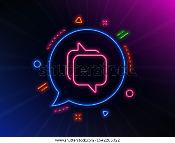 Messenger Line Icon Neon Laser Lights Image Vectorielle De Stock Libre De Droits