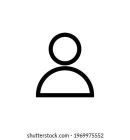 Messenger profile icon on white isolated background, vector illustration.