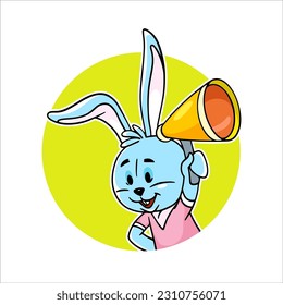 messenger rabbit image vector illustrator