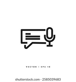 Messenger Sound Icon. Editable Stroke