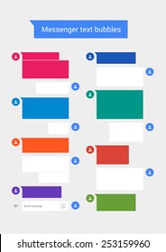 Messenger text bubbles