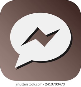 Messenger Vector Glyph Gradient Background Icon For Personal And Commercial Use.
