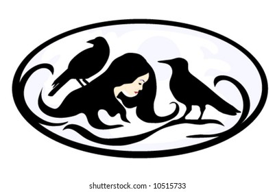 Messenger vector is hand drawn original artwork.