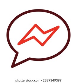 Messenger Vector Thick Line Two Color Icons For Personal And Commercial Use.
