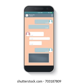 Messenger window. Blank template.Chating and messaging concept. Vector.