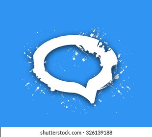 Messenger window icon vector illustration isolated on green background.