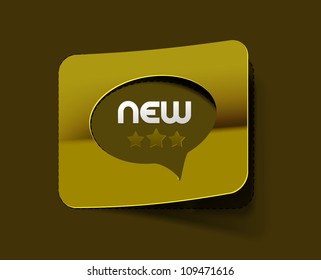 messenger window label, vector illustration isolated