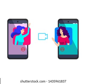 messengers. colored background on mobile application development