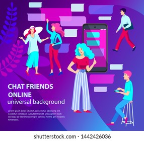 messengers. colored background on mobile application development