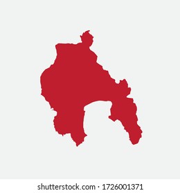 Messenia, the city of Greece. Map vector illustration.