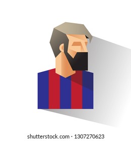 messi Icon footballer vector