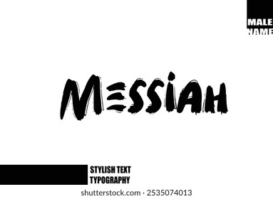 Messiah Baby Boy Naam in vet grunge en ruwe typografie borstel tekst