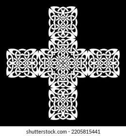 Messiah Ornamental Christ Crucifix Christian Faith Spiritual Decorative Holy Religion Sacred Divine Art God Catholic Jesus Religious Celtic Knot Abstract Geometric Cross Design Vector