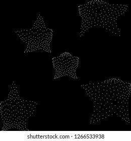messy background of white dots on black background