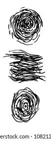 Messy backgrounds drawn with marker pen