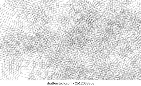 messy black abstract line vector pattern.