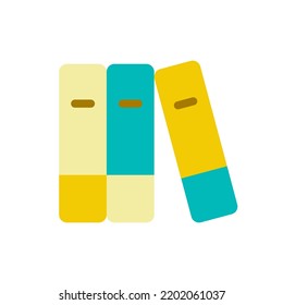 Messy Bookshelf Flat Color Ui Icon. Disorganized Shelf In Classroom Library. Displaying Books. Simple Filled Element For Mobile App. Colorful Solid Pictogram. Vector Isolated RGB Illustration