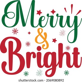 Messy And Bright Christmas T-shirt Design Template, 