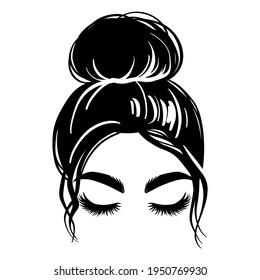 4,344 Messy bun Images, Stock Photos & Vectors | Shutterstock