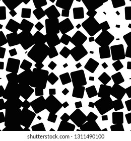 Messy halftone seamless abstract background with squares. Infinity geometric pattern. Vector illustration.       