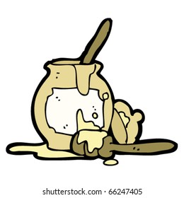 messy honey pot cartoon