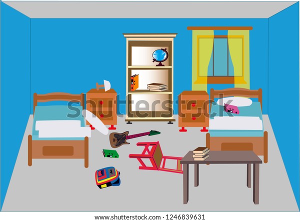 Messy Kids Room Vectora Messy Kids Stock Vector Royalty