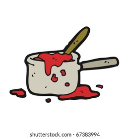 messy kitchen pot cartoon