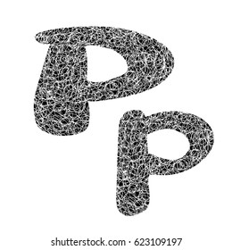 Messy line letter