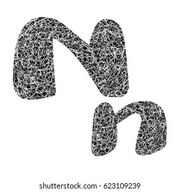Messy line letter