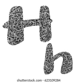 Messy line letter