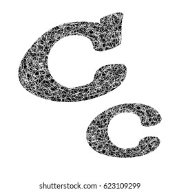 Messy line letter