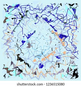 Messy odd fun art design pattern colorful abstract background vector