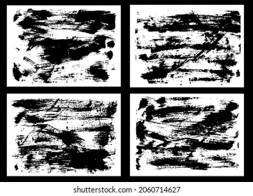 Messy Paint Brush Strokes Grudge Textures Set
