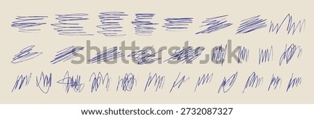 Messy pen scratch Ballpen zigzag squiggles grunge lines and circles Freehand chaotic squiggles Abstract scribble marker drawings Sketchy shapes
