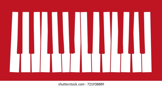messy piano keys in vector