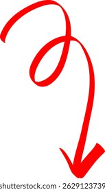 Messy Red Ink Arrow Drawing