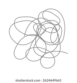 Messy Scribble Line Drawing Art