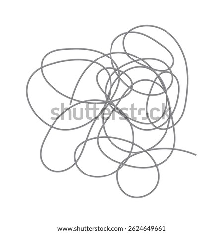 Messy Scribble Line Drawing Art