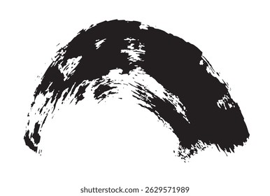 Messy Single Paint Brush Stroke Isolated on White. Graphic design elements and resources vector art