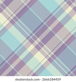 Padrão de tecido de textura bagunçado, tecido de fundo de verificação desbotado. 50s xadrez vetor tartan sem costura na paleta de cores claras e pastel.