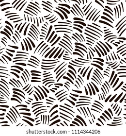 Messy vector seamless pattern with hand painted strokes.