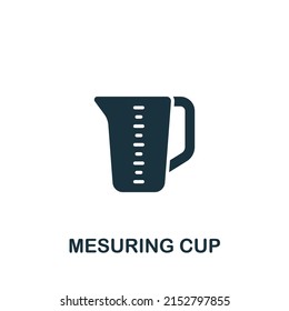 Icono de la Copa de Mesuración. Icono de cocina simple monocroma para plantillas, diseño web e infografías